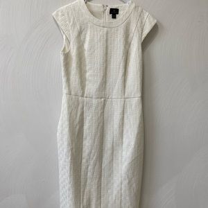 White textured dress